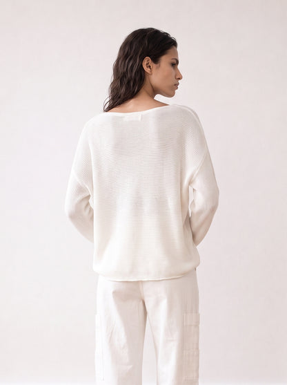 Batwing knit top