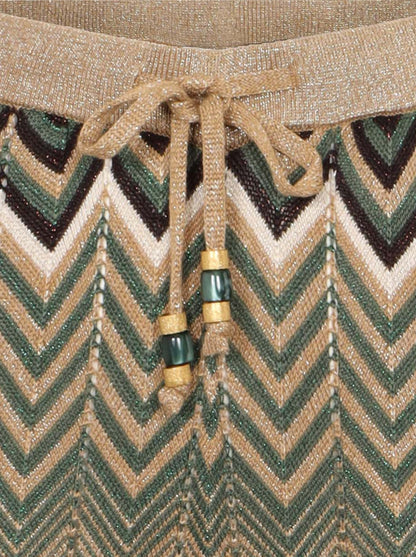 מכנס סריג רגל רחבה