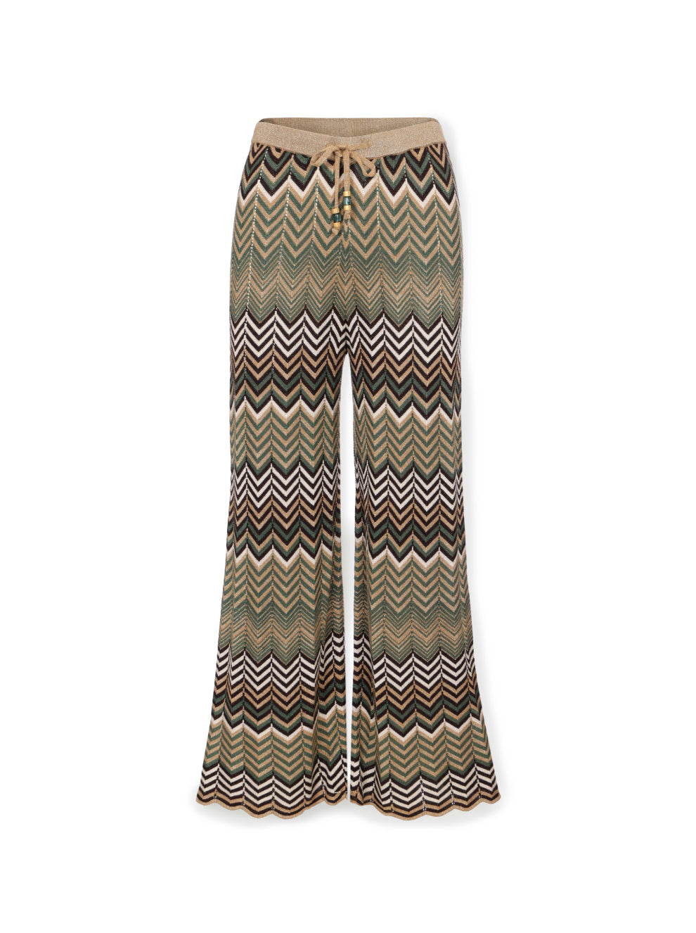 מכנס סריג רגל רחבה