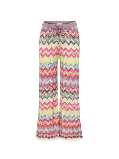 מכנס סריג רגל רחבה