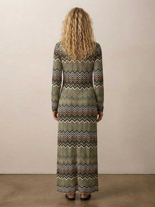 שמלת סריג מכופתרת