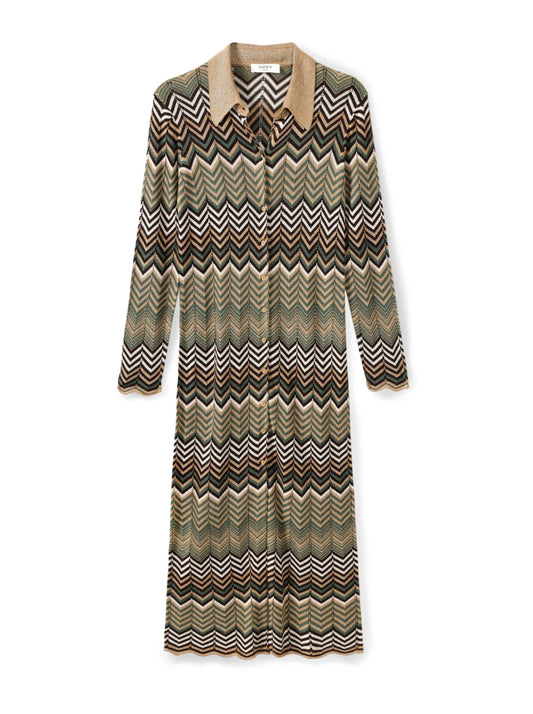 שמלת סריג מכופתרת