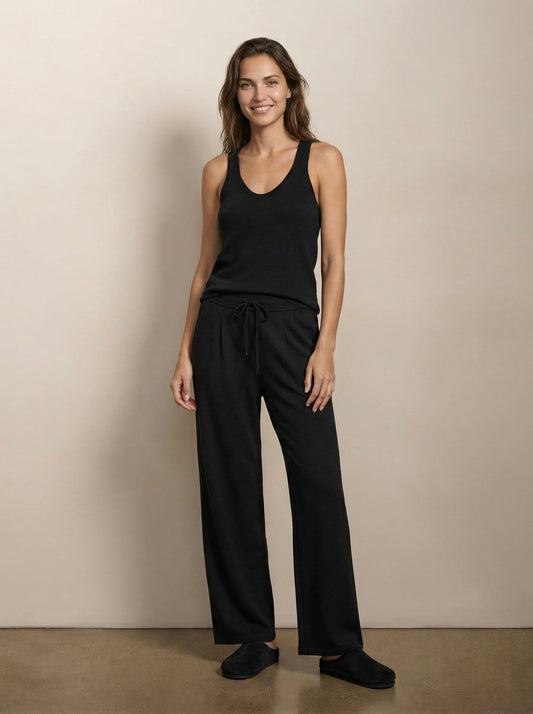 מכנס מודאל רגל רחבה