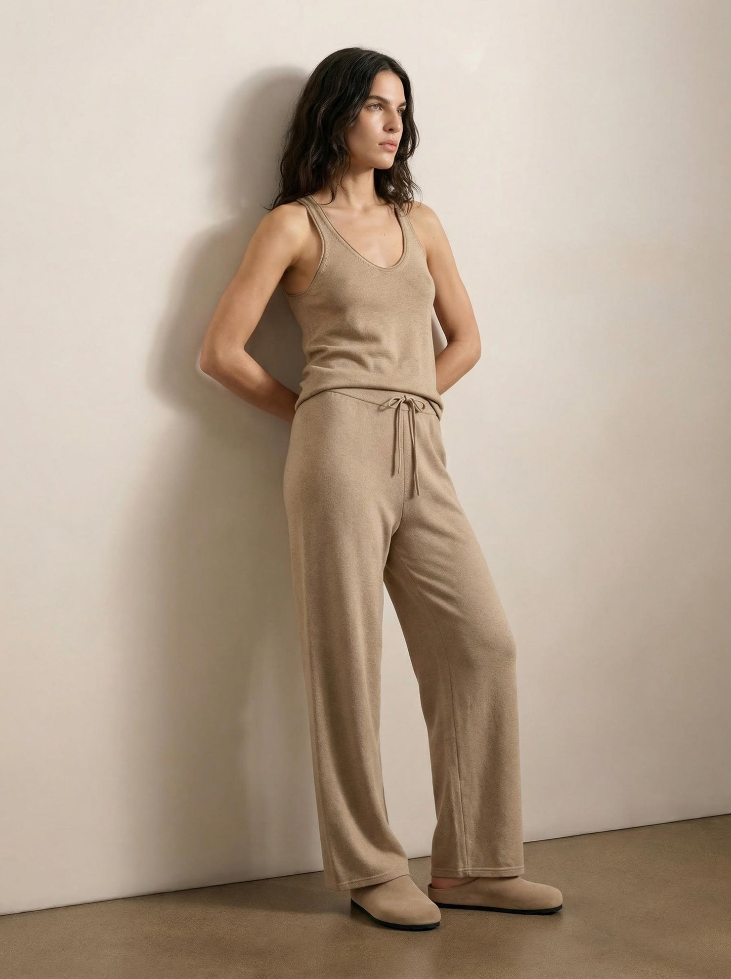 מכנס מודאל רגל רחבה