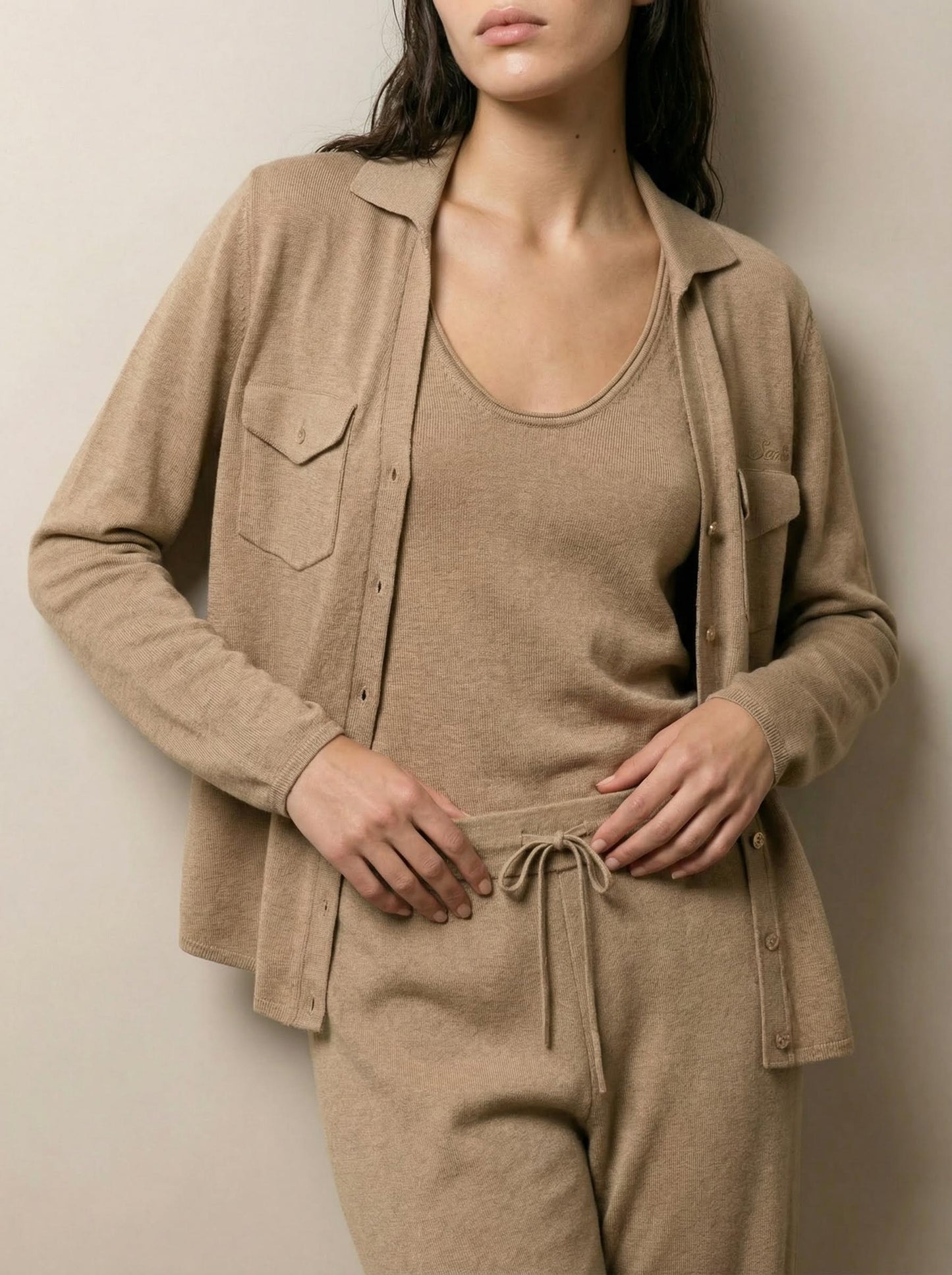 מכנס מודאל רגל רחבה