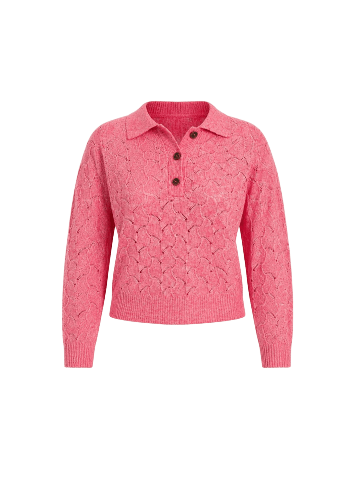 Elia Crochet Placket Knit