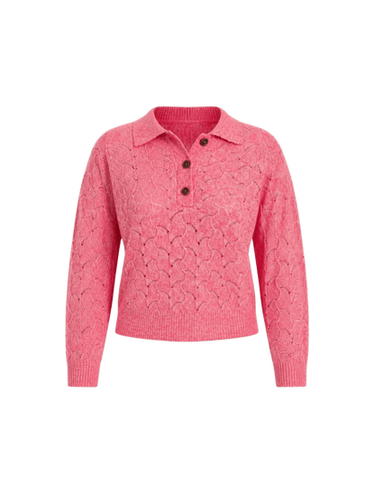 Elia Crochet Placket Knit