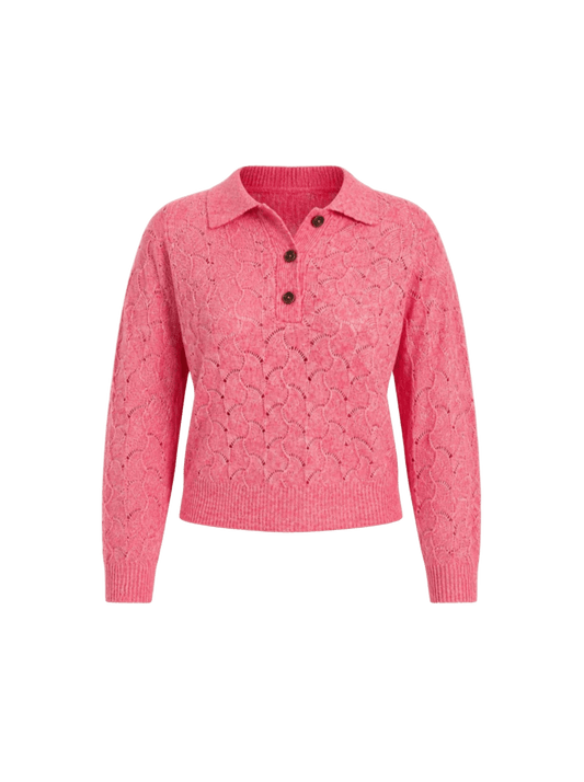 Elia Crochet Placket Knit