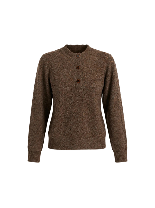 Elia Crochet Placket Knit