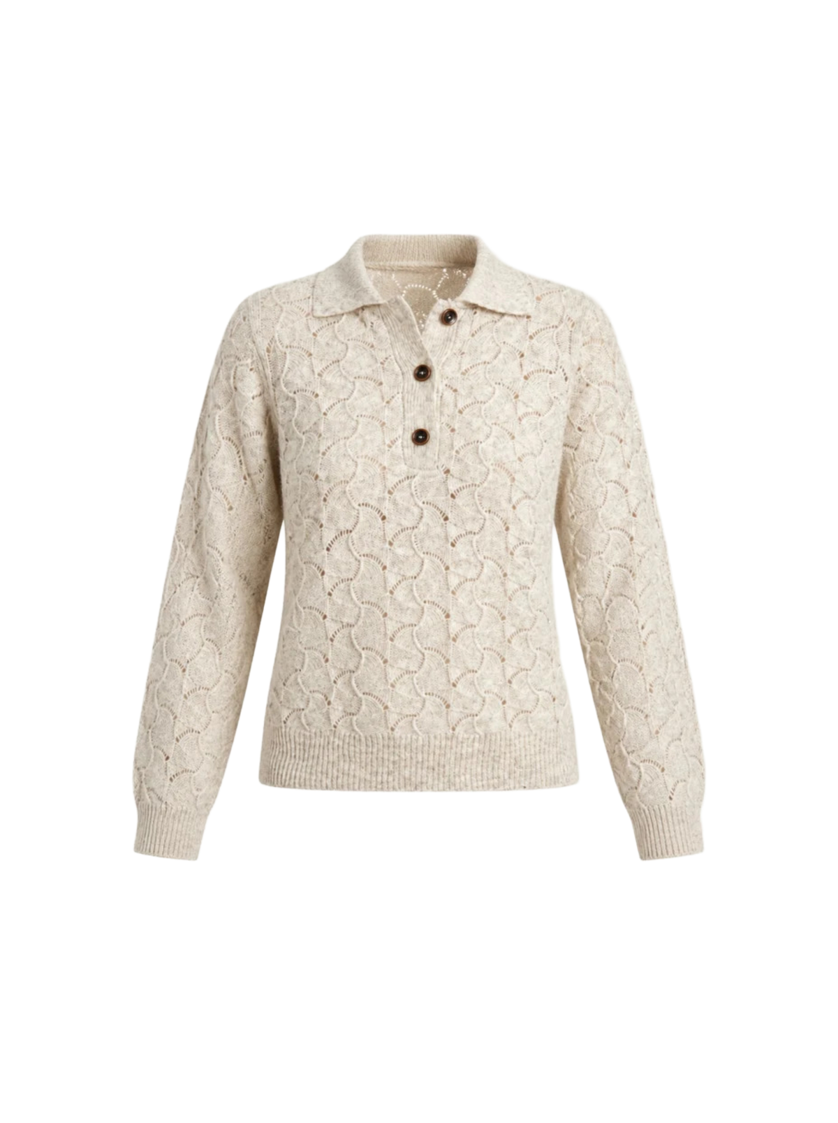 Elia Crochet Placket Knit