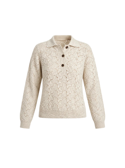 Elia Crochet Placket Knit