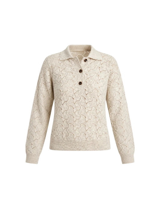Elia Crochet Placket Knit