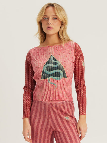 Ray Boat Neck Rib Knit