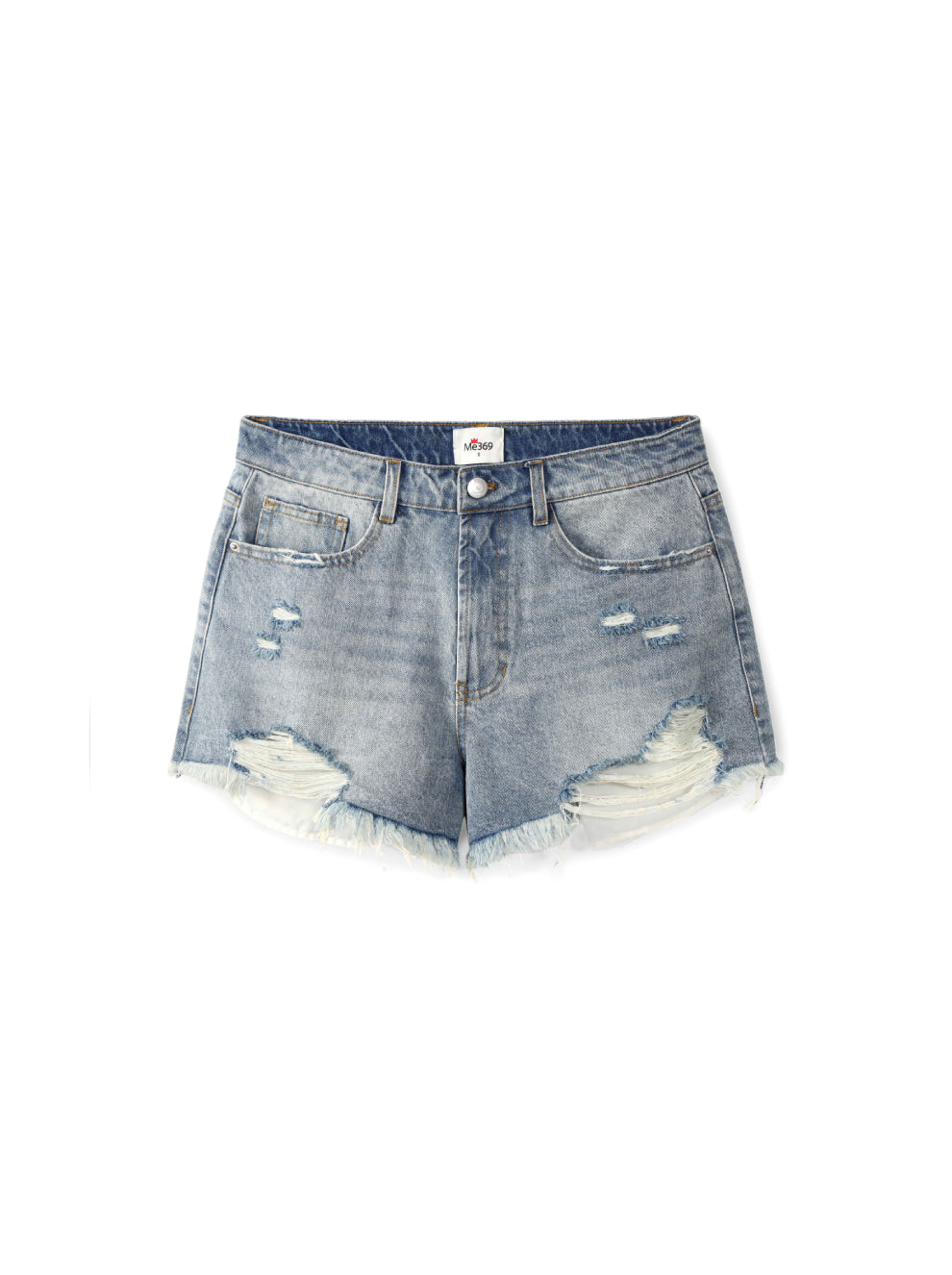 Ripped denim shorts