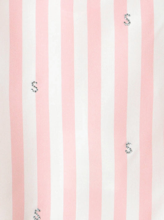 Striped collared tank top