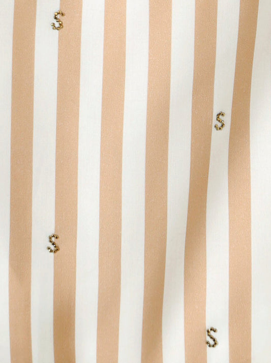 Wide-leg striped pants