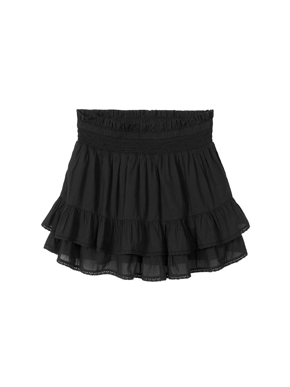 Black ruffle outlet skirt 60