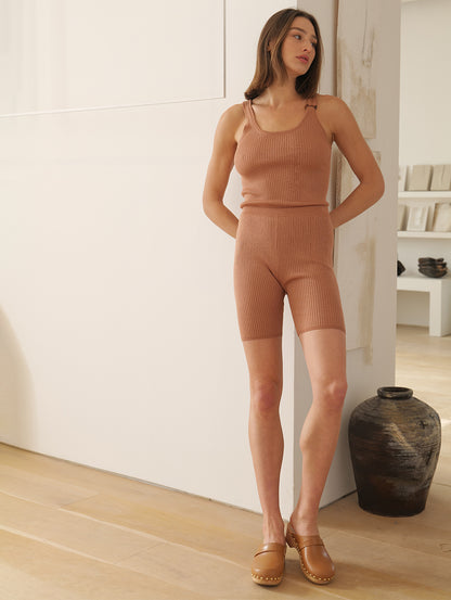 Felicity Knitted Ribbed Shorts